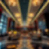 Luxurious hotel lobby showcasing modern design