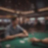 Interior of a vibrant Illinois poker room filled with players engaged in exciting gameplay