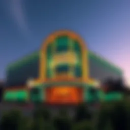 Exterior view of Mint Casino, showcasing its architectural design