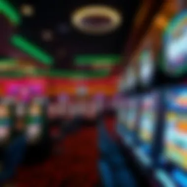 Inside Mint Casino, highlighting the gaming floor filled with diverse gaming options