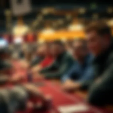 Community of poker players enjoying a tournament