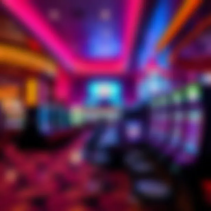 Interior view of Lucky Sevens Casino showcasing vibrant gaming area