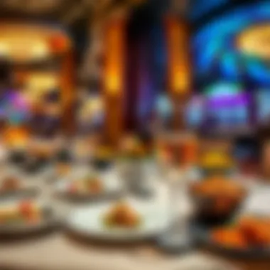 Gourmet dining setup featuring various exquisite dishes