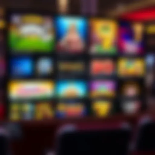 Virtual casino interface showcasing a variety of games