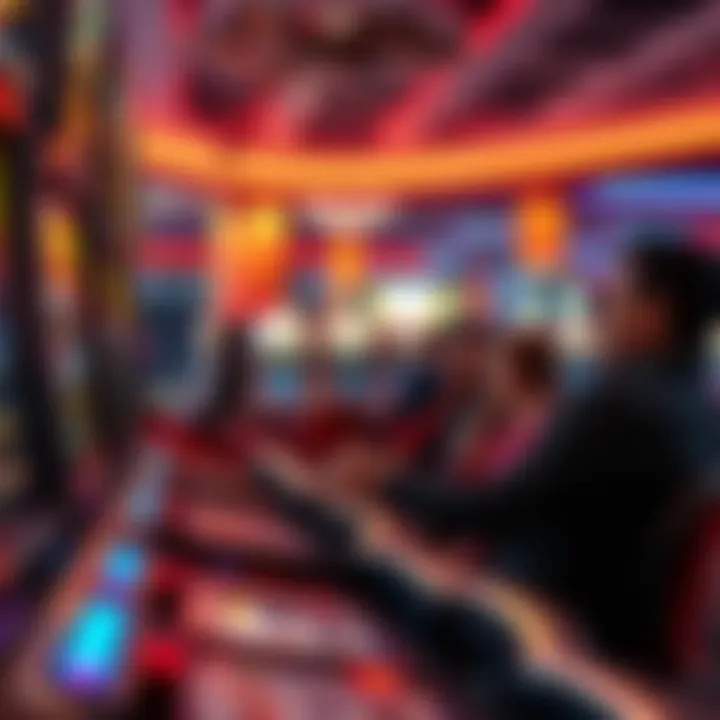 Group of players enjoying a lively session at a Konami gaming area