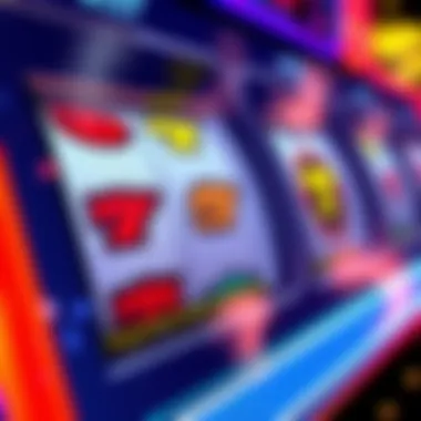 Detailed view of a unique feature on a Konami slot game interface