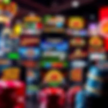 A collage showcasing various online casino games available on apps