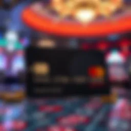 Illustration of a Prepaid MasterCard on a digital casino backdrop