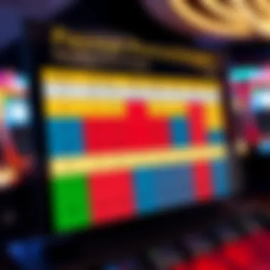 A visual chart displaying payout percentages for different casino games