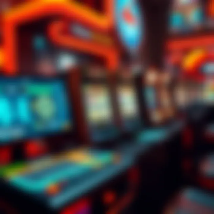 A close-up view of gaming technology powering online slots, featuring computers and algorithms