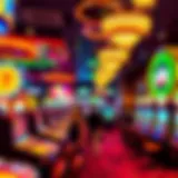 A vibrant casino floor bustling with activity