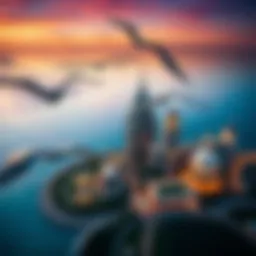 Stunning aerial view of a luxury resort with gaming facilities