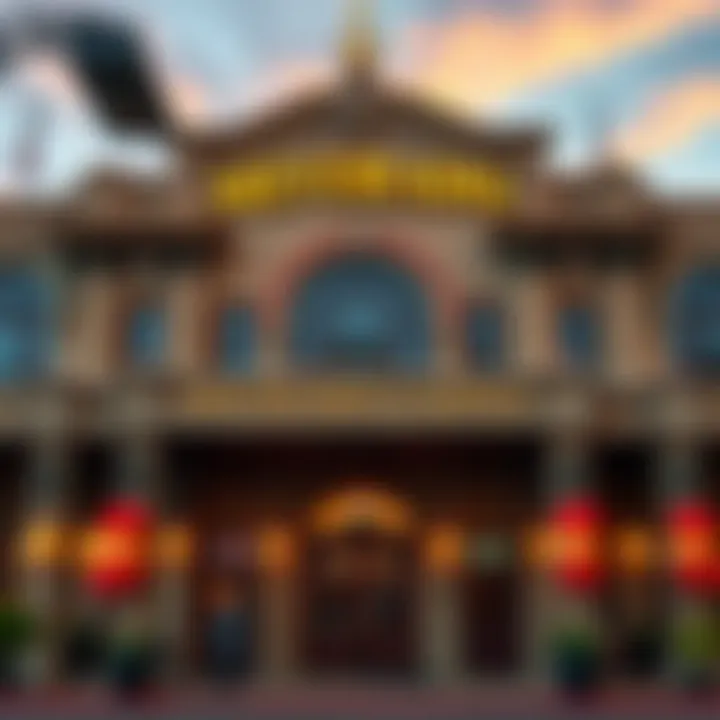 Historical facade of Silverado Casino showcasing its architectural charm