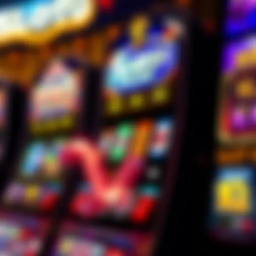 A detailed view of a virtual slot machine interface showcasing vibrant graphics and engaging gameplay