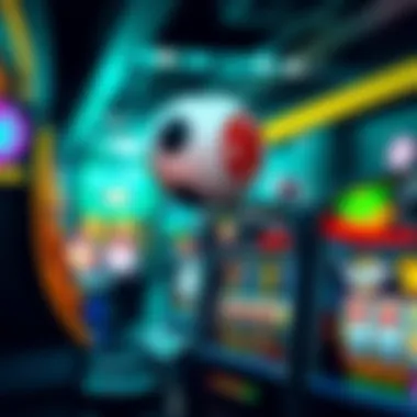 An illustration depicting the future trends in the gambling industry with slots at the forefront