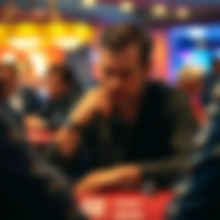 A player deep in thought, analyzing their strategy