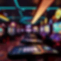 Virtual casino environment showcasing diverse games