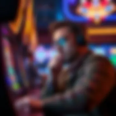 A player deep in thought while analyzing a gaming strategy