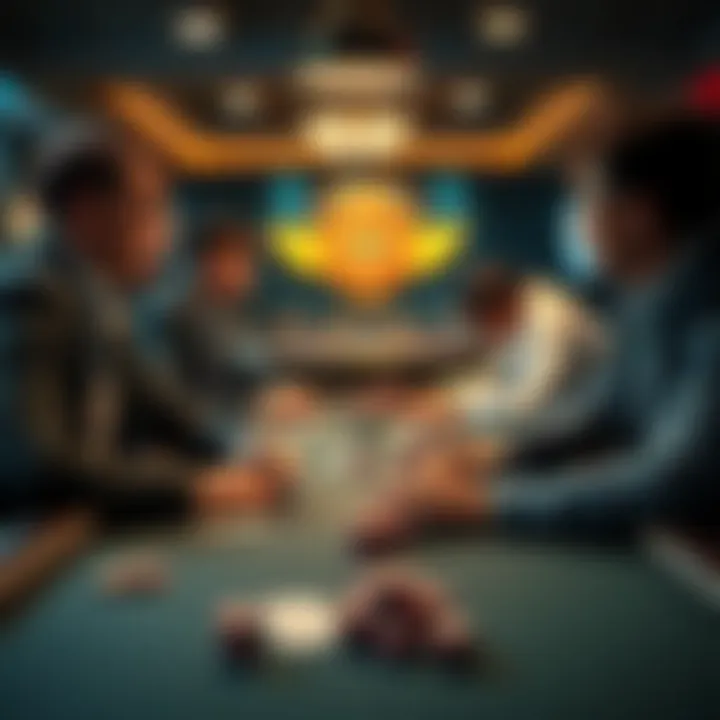 Player Strategies Discussion Player strategies being discussed at a poker table