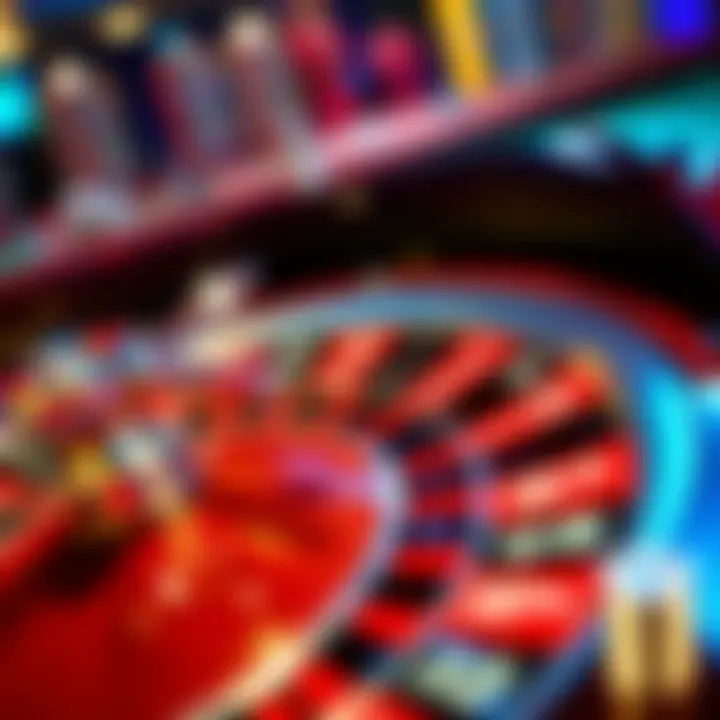 A roulette wheel showcasing various betting options