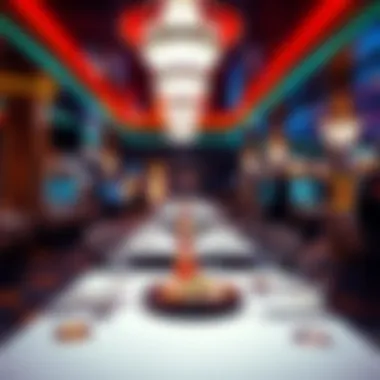 Dining area with gourmet food options in a casino