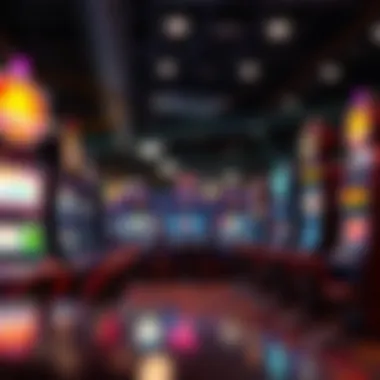 Variety of slot machines in a modern casino