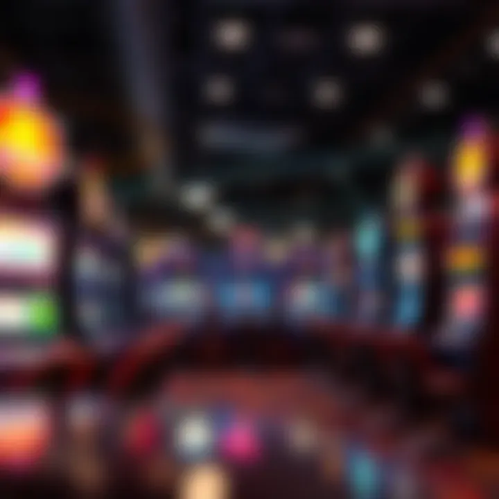 Variety of slot machines in a modern casino