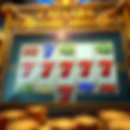 An intricate illustration of the Caesars Slots gameplay interface showcasing various elements.