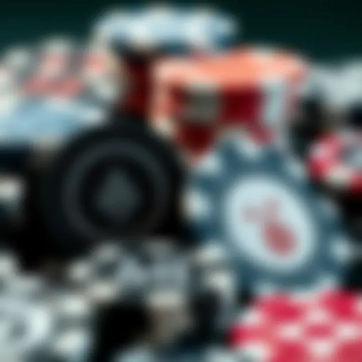 Diverse Poker Chips A close-up of different types of poker chips with unique designs