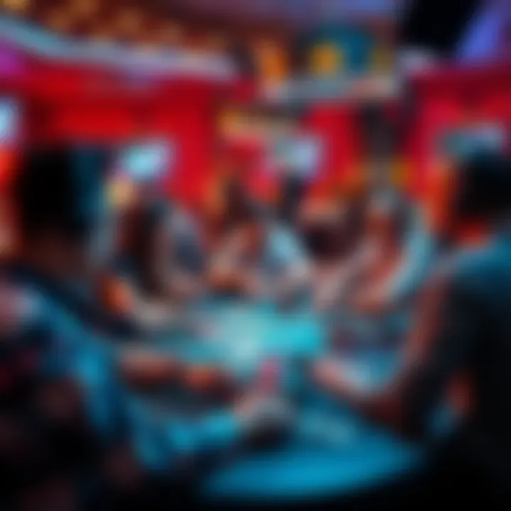 Vibrant Online Poker Community A vibrant online poker community interacting in a chatroom