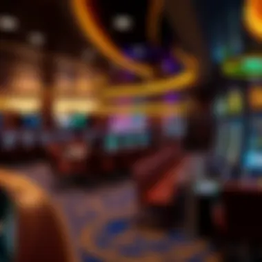 Luxurious gaming area on a cruise ship