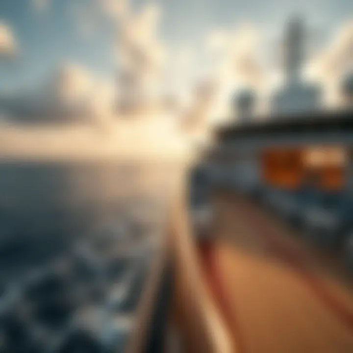 Cruise ship deck with stunning ocean views