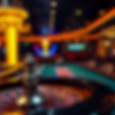 A roulette table with vibrant ambiance