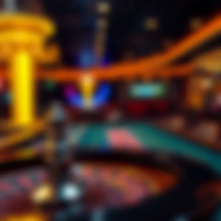 A roulette table with vibrant ambiance