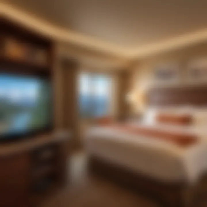 Luxurious hotel room at Golden Nugget Lake Tahoe with scenic views