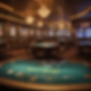 Diverse gaming tables featuring poker and blackjack at Golden Nugget