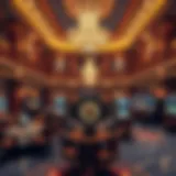 Luxurious lobby of the Golden Nugget