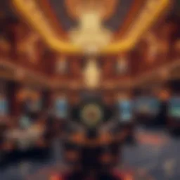 Luxurious lobby of the Golden Nugget