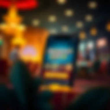 Showcasing the vibrant interface of the Jackpot City Casino app.