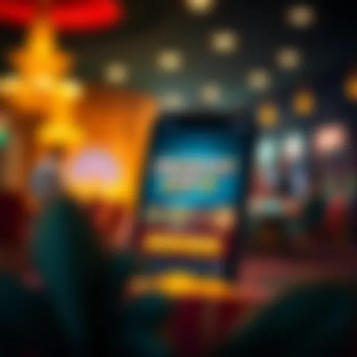 Showcasing the vibrant interface of the Jackpot City Casino app.