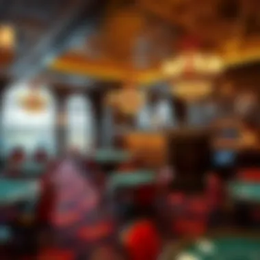 Elegant interior of a traditional English casino