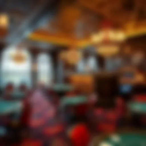 Elegant interior of a traditional English casino