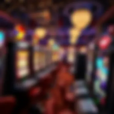 Casino environment featuring advanced slot machine technology