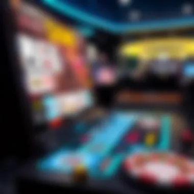 Illustration of a sleek, modern online casino interface