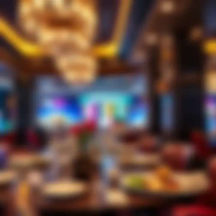 Luxurious dining experience in a modern restaurant