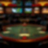 An intricate layout of an online poker table highlighting various player positions