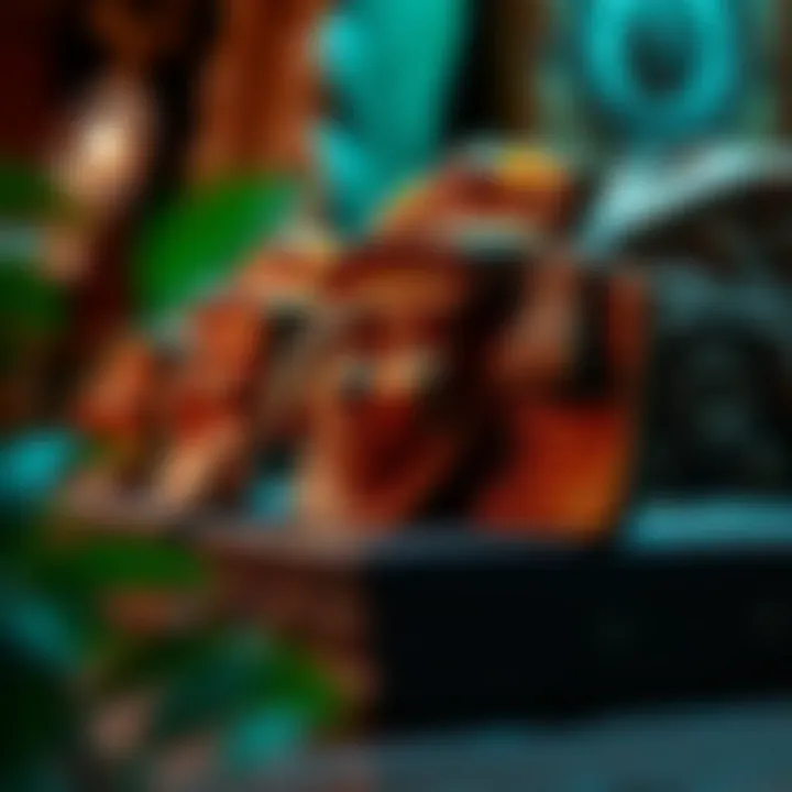 Symbolic artifacts from Mayan civilization used in gameplay