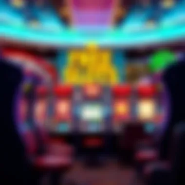 Vibrant display of free slot machines