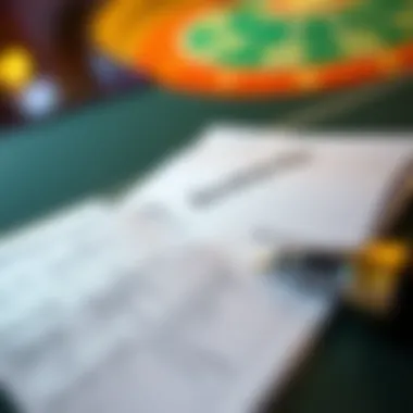 Close-up of a sports betting slip filled out by a bettor