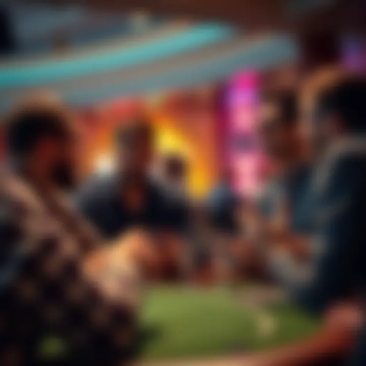 Group of friends engaging in a lively discussion about sports wagers